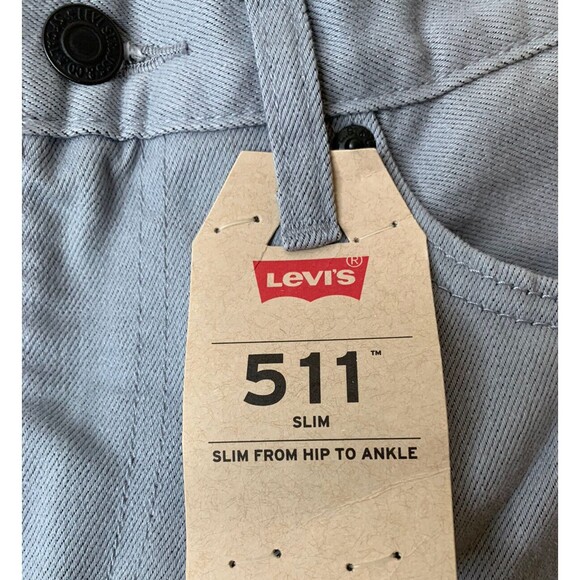Levi’s Sim 511 Light Gray Skate Stretch Slim Fit Denim Jeans 28 X28 NEW Youth 16 - Picture 9 of 12